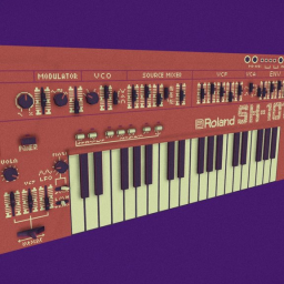 Roland SH-101 synthesizer keyboard