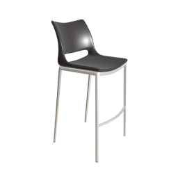 Ace Bar Chair Black  Brushed Stainless - 101284