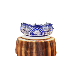Blue crystal vase