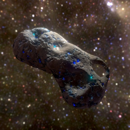 Asteroid with minerals