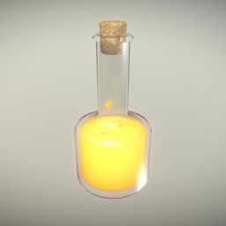 Lowpoly Glass Blottle with Cork #3