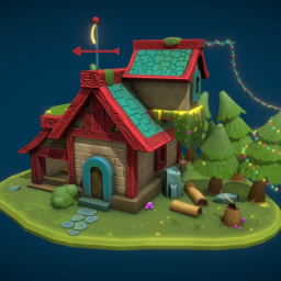 Stylized Christmas House