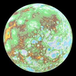 Mercury with global digital elevation map