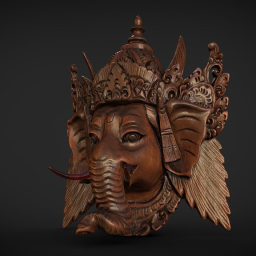 Ganesha wooden mask