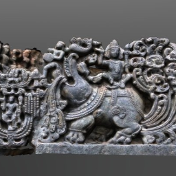 Hoysaleshwara temple Wall, Makara -  Belur