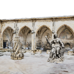 Cloister with statues
