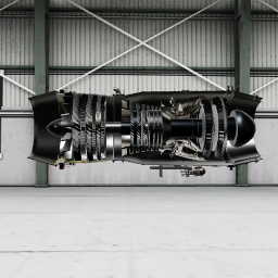 Hangar and engine
