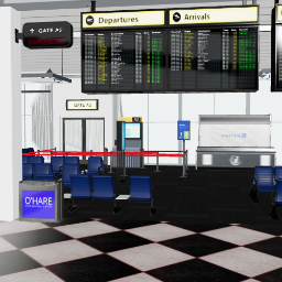 Airport boarding gate