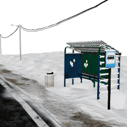 Bus Stop in Winter