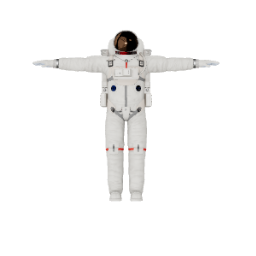 Animated Astronaut Character in Space Suit Loop