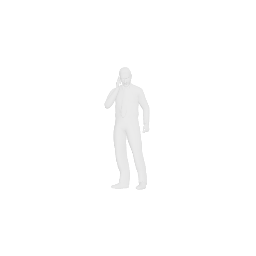 3d-model men with phone
