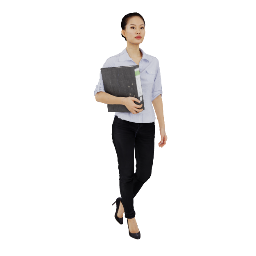female_walking_business_model
