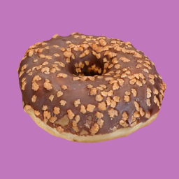 Donut covered in chocolate