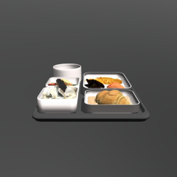 In-flight tray food demo 2