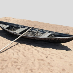 Boat on a coast of Baikal Lake
