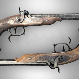 A pair of percussion-cap pistols