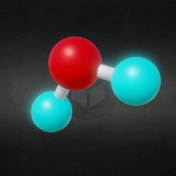 Water Molecule ball-and-stick model