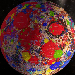 Moon geology from USGS open data