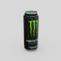 Monster energy can and water condensed