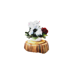 Flowers in white basket