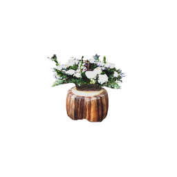 Flower arrangement in basket