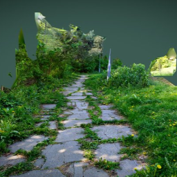Green path fly-through