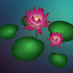 Hand Painted Lotus Plant