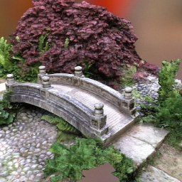 Bridge and Japanese garden