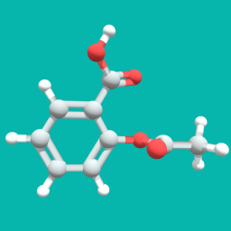 Aspirin (acetylsalicylic acid) Molecule