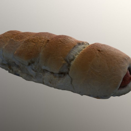 Hotdog lowpoly (7k tris) 3D scan