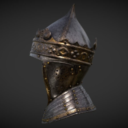 King Gustav Vasa&#39;s Helmet with a Gilt Crown