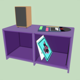 Vinyl Stand With Speaker