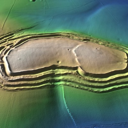 Maiden Castle Iron Age Hillfort LiDAR Model