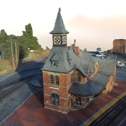 Victorian-era train station aerial UAV survey
