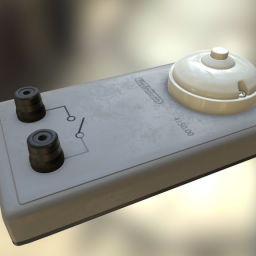 Push button switch on base