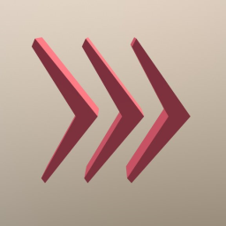 Red Arrow Chevrons Wayfinding