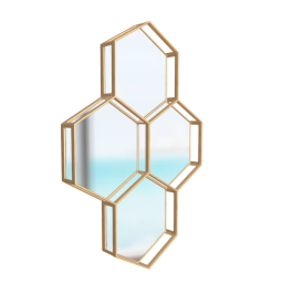 Honeycomb Mirror Gold - A10980