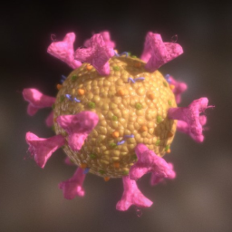 Lowpoly Coronavirus (SARS-CoV-2)