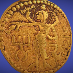 Dinar of Kanishka I (100-144 AD).