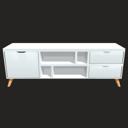 SOLID WOOD TV CABINET 2 (CLEAN TEXTURES)