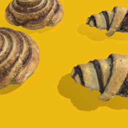 chocolate croissant  cinnamon roll