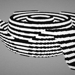 op-art voxel gravity swirl