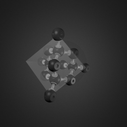 Diamond atomic structure 3 plastic model