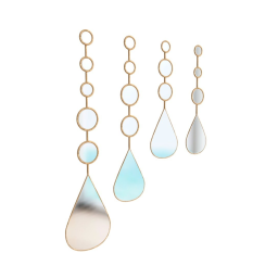 Drop Set of 4 Mirrors Gold - A11492