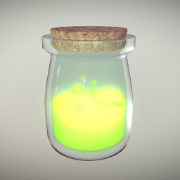 Lowpoly Glass Bottle with Cork #1