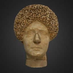Digital reconstruction of a Roman portrait.
