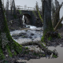 Stone bridge over the Reknica river