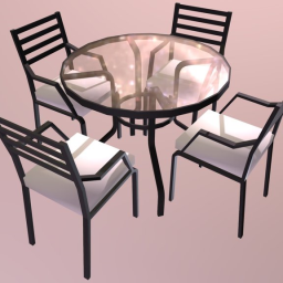 Metallic garden table