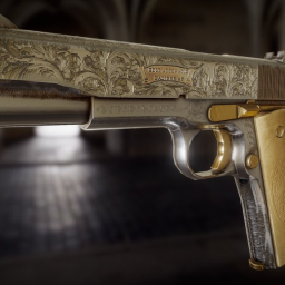 Pistol with Engravings