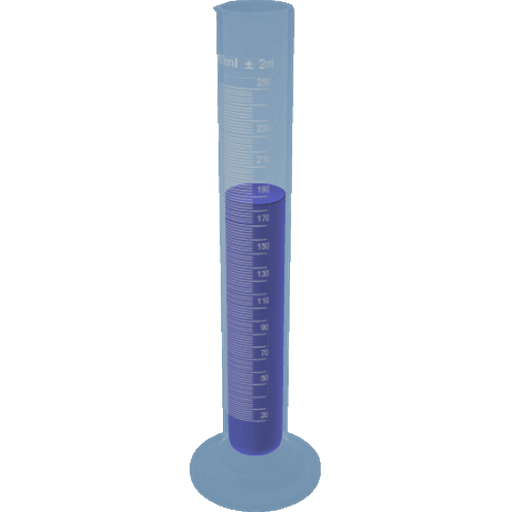 Laboratory Graduated cylinder with liquid